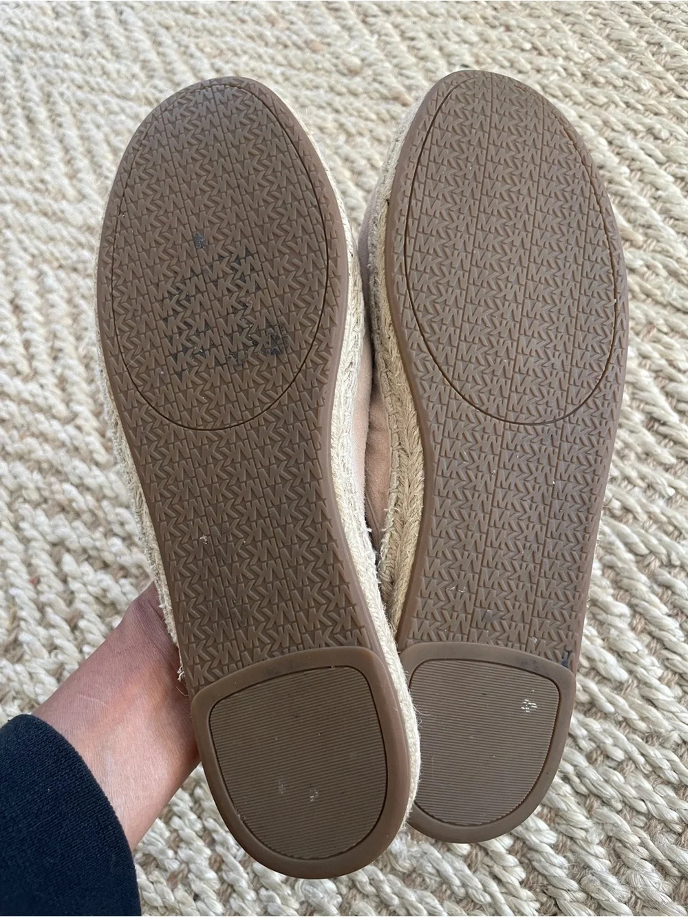 Michael Kors Blush Suede Slip-On Espadrille Mules